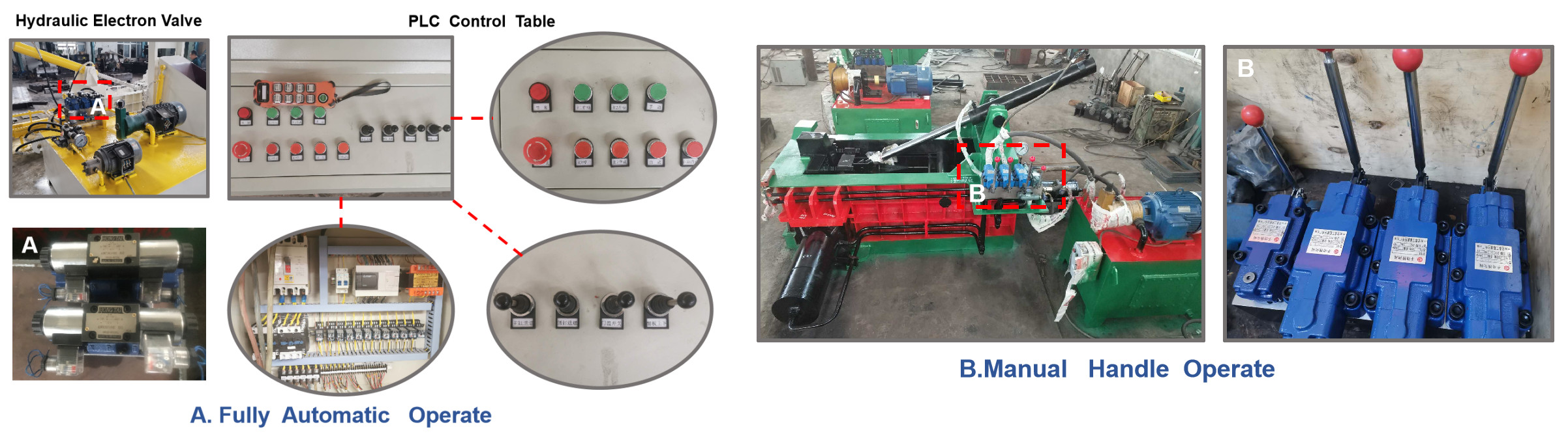 scrap metal baling machine