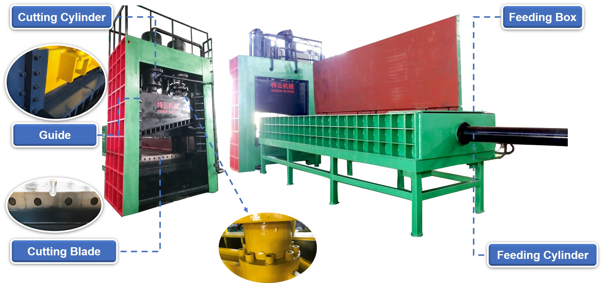 waste metal shearing machine parameters