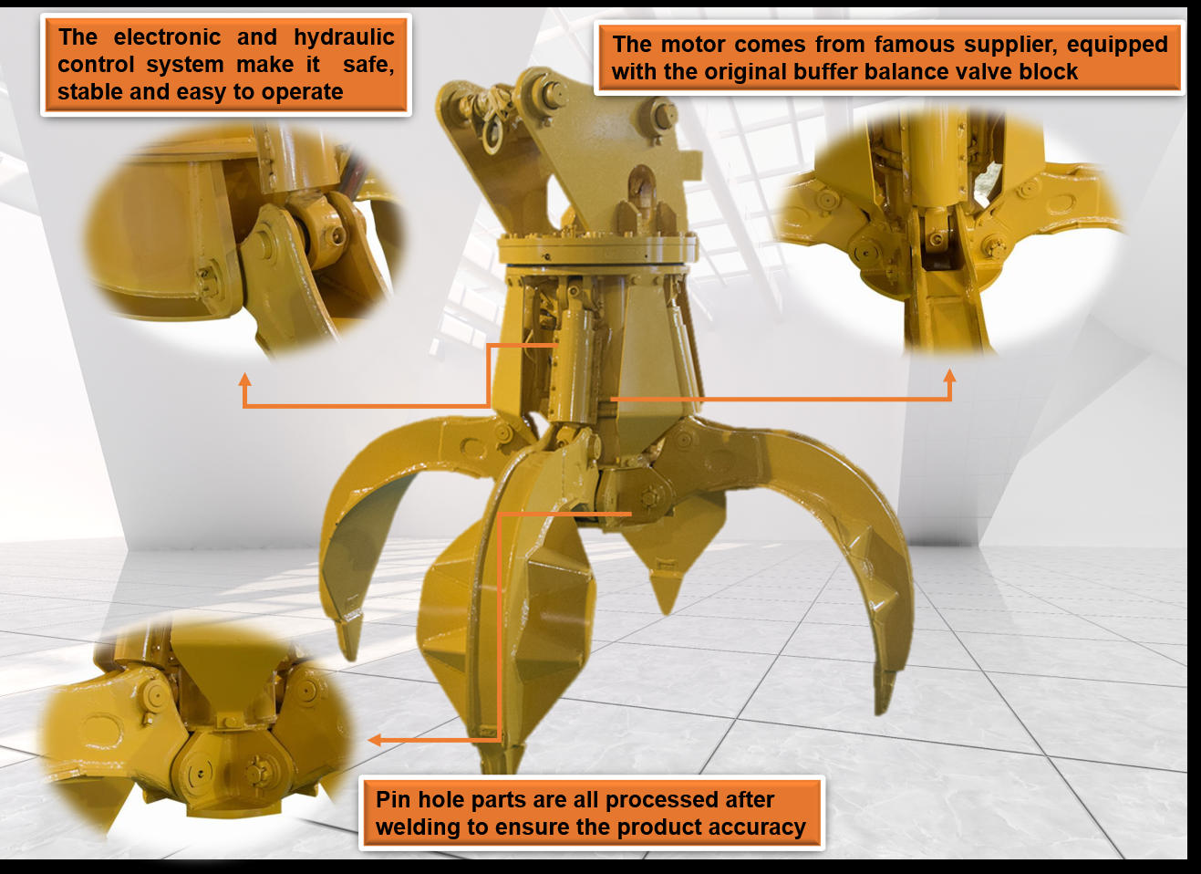 Hydraulic grab bucket