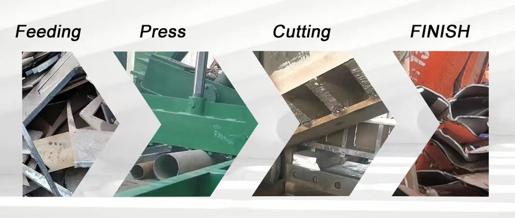 scrap metal shear working process