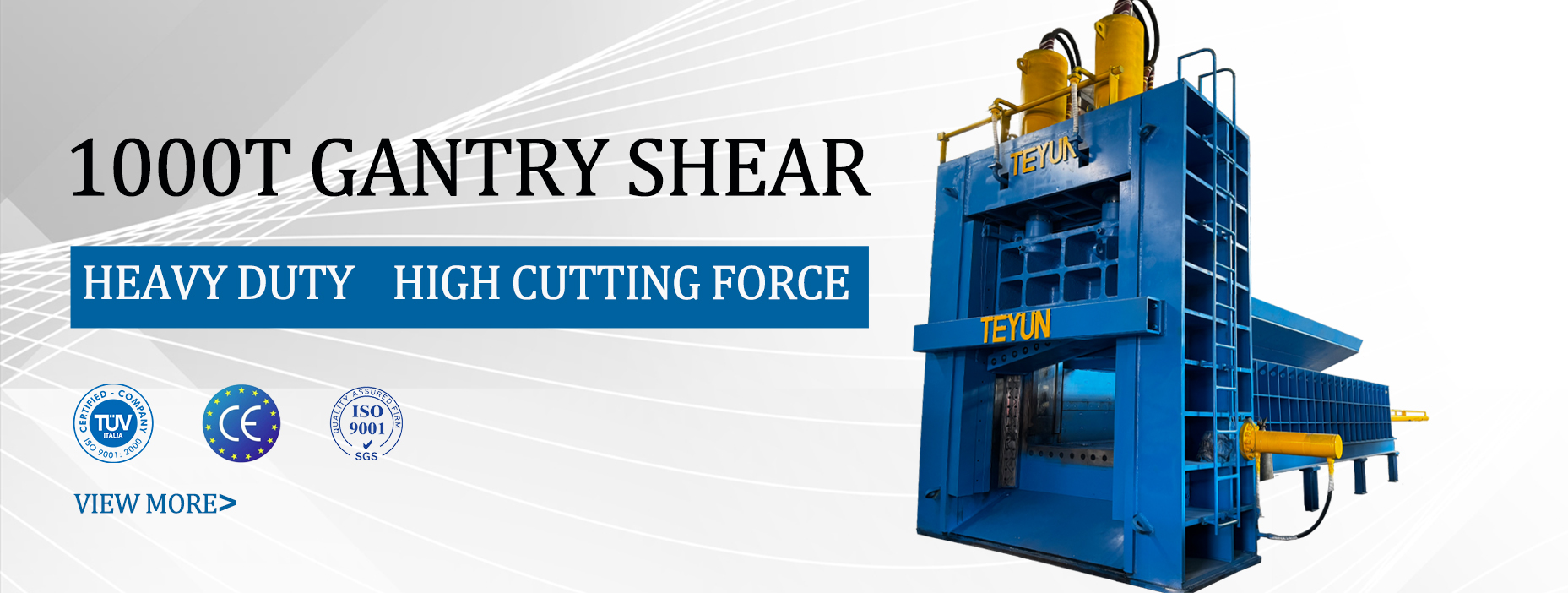 1000ton gantry shear for scrap metal cutting and recycling 