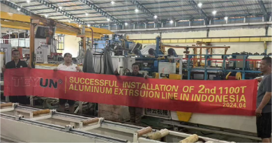 The second aluminium extrusion line was installed in Indonesia