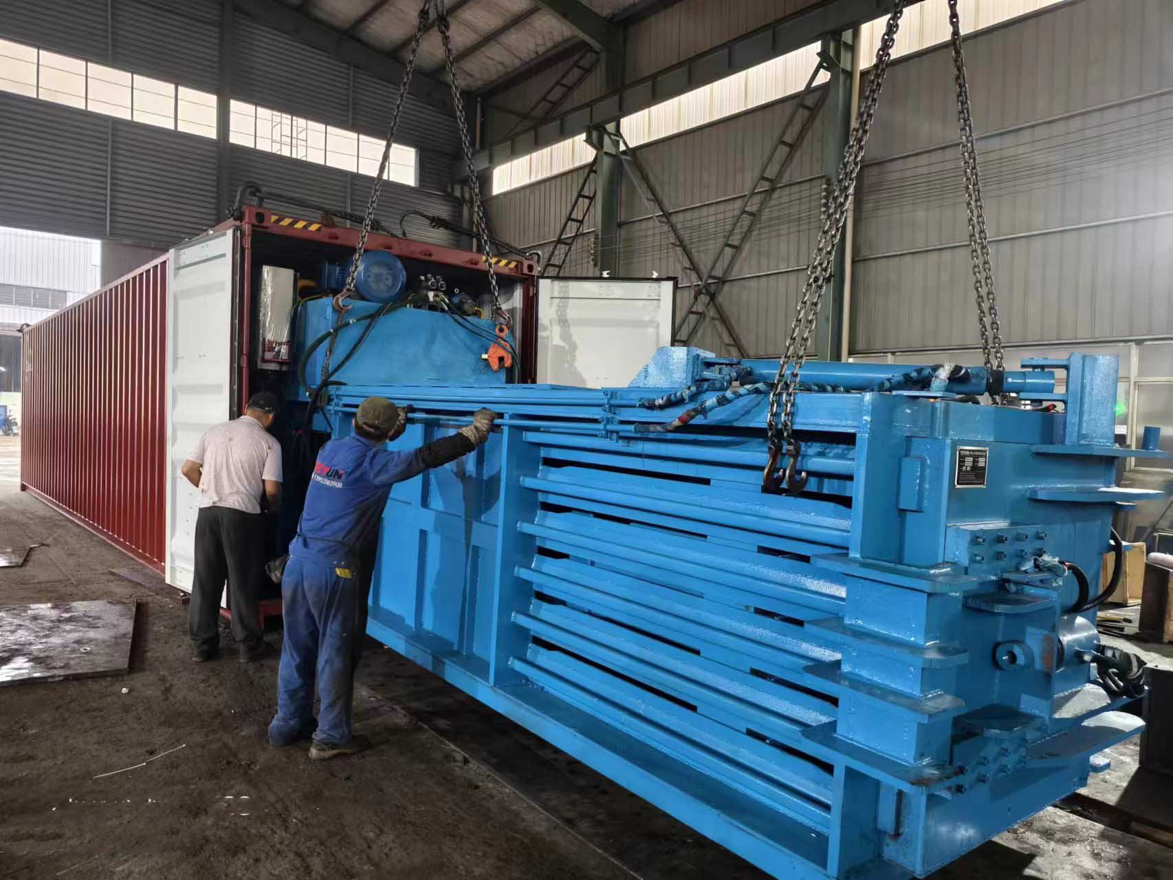 TEYUN horizontal baler machine will ship to the USA